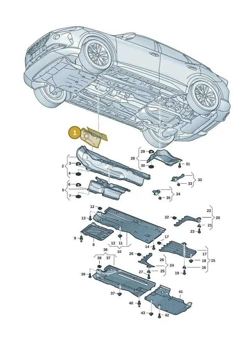 3Q0825469 — SEAT Formentor TSI CUPRA (2020-) diagram 5ff825010, position 1