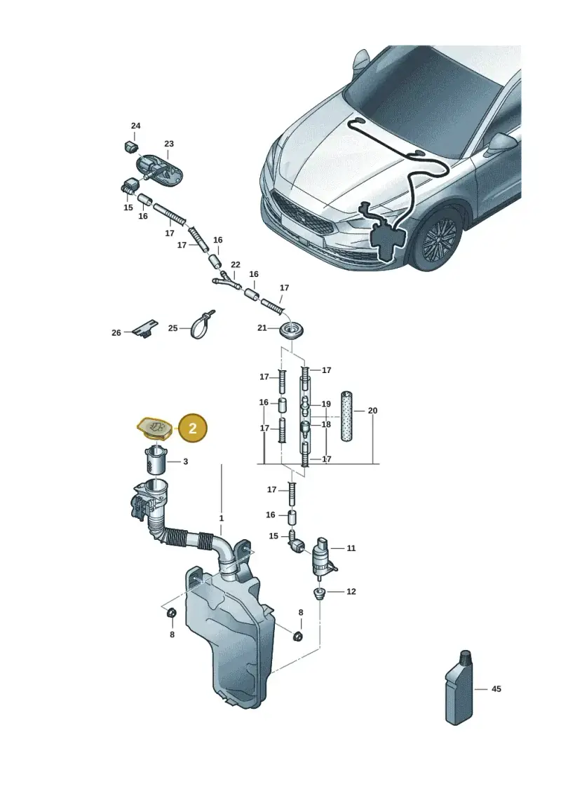 3Q0955455 — SEAT Leon style (2019-) diagram 5fn955010, position 2