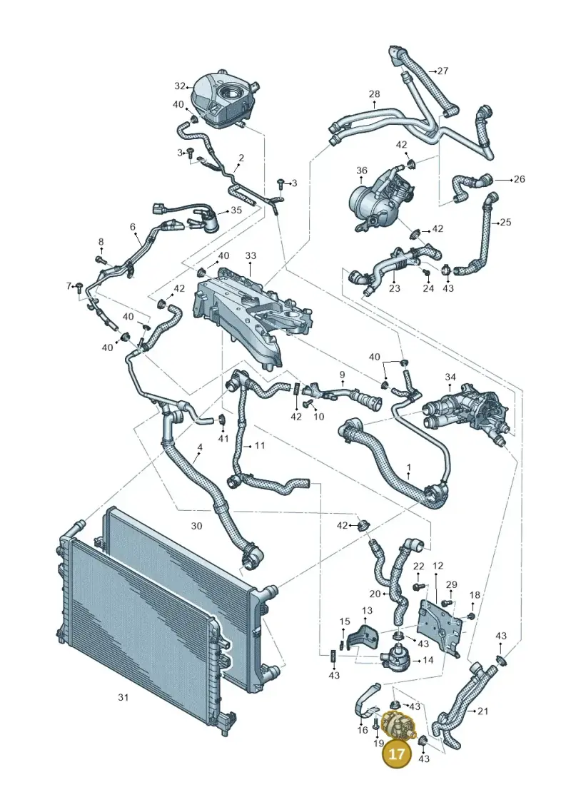 3Q0965567E — SEAT Formentor TSI CUPRA (2020-) diagram 596121019, position 17