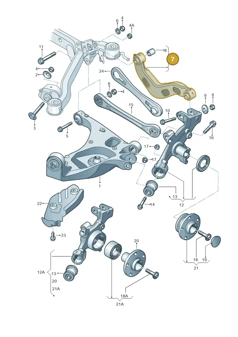 3R0505323 — SEAT Exeo ST Reference (2008-2011) diagram 249505050, position 7