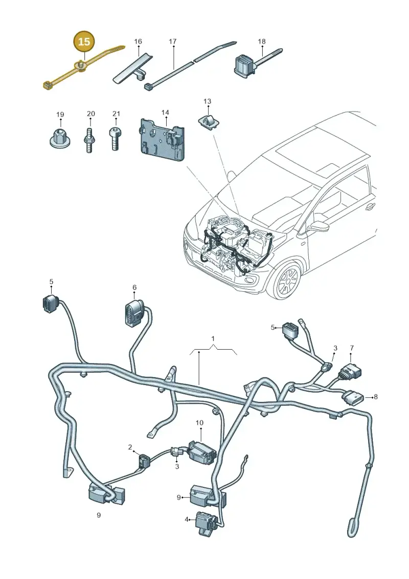3W0971838 — SEAT Mii electric (2020-2021) diagram 772971030, position 15