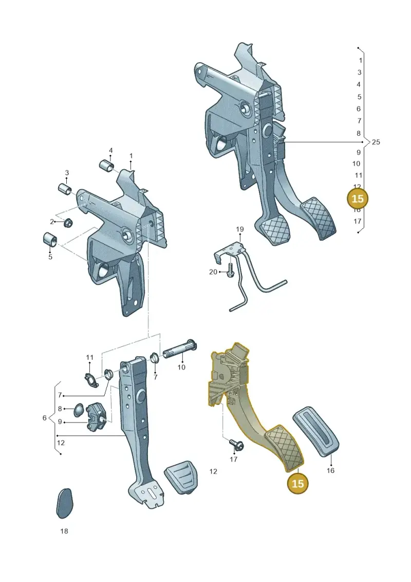 3WA723503 — SEAT Leon style (2019-) diagram 793721610, position 15