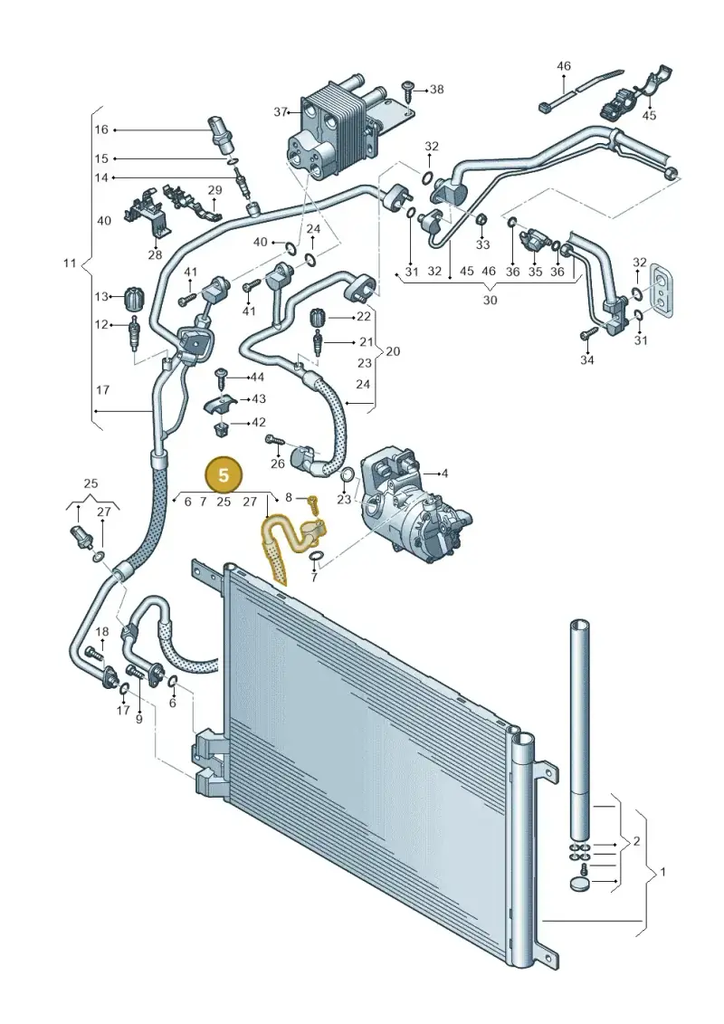 3WA816721 — SEAT Leon style (2019-) diagram 746260500, position 5