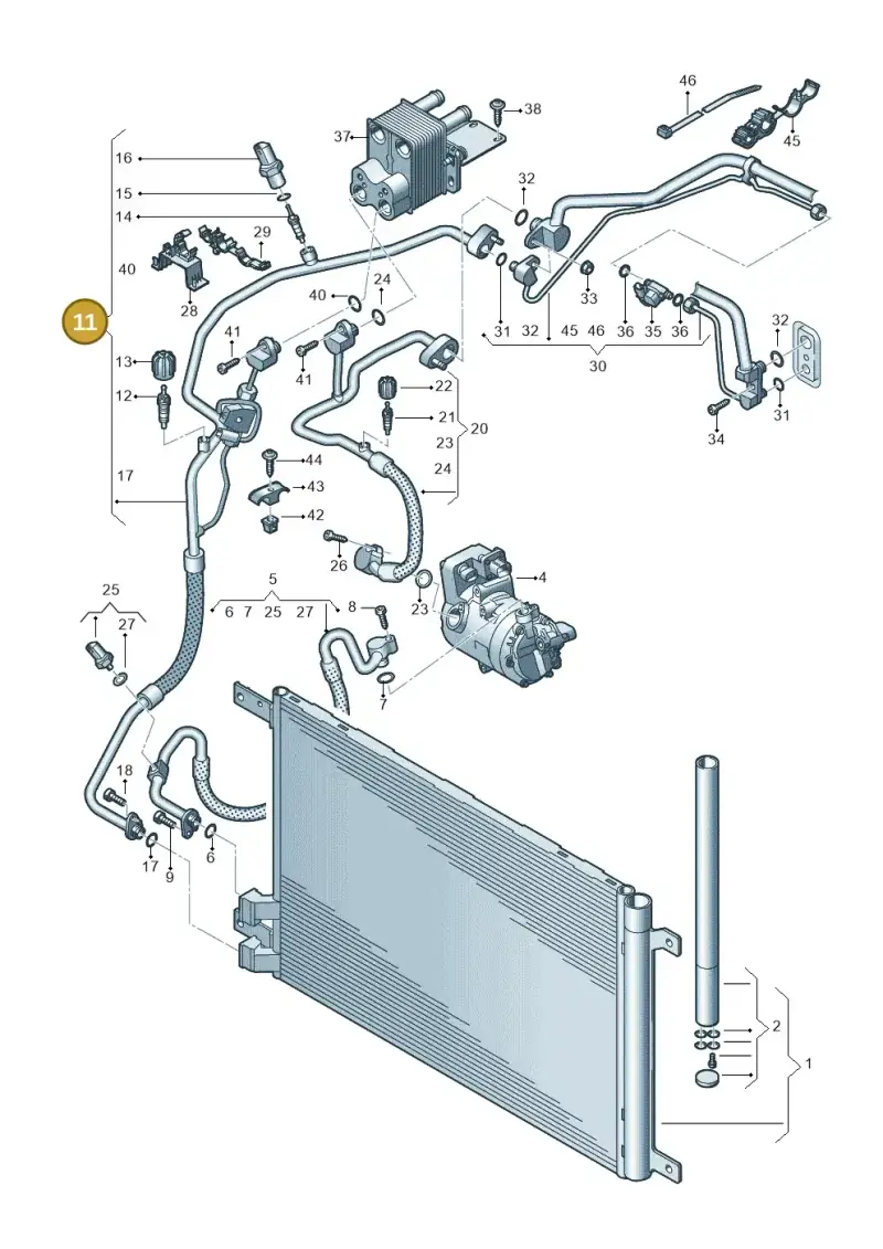 3WA816741E — SEAT Leon style (2019-) diagram 746260500, position 11