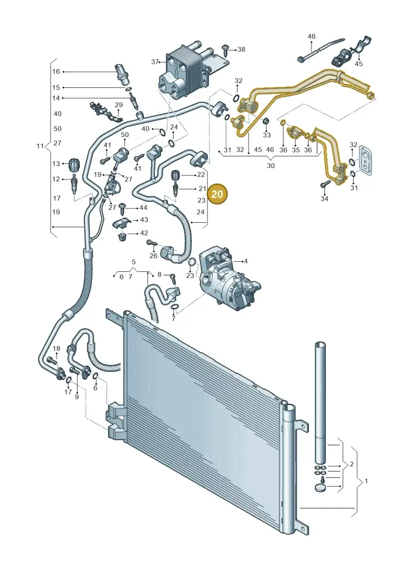 3WA816743C — SEAT 578 platform diagram 596260700, position 20