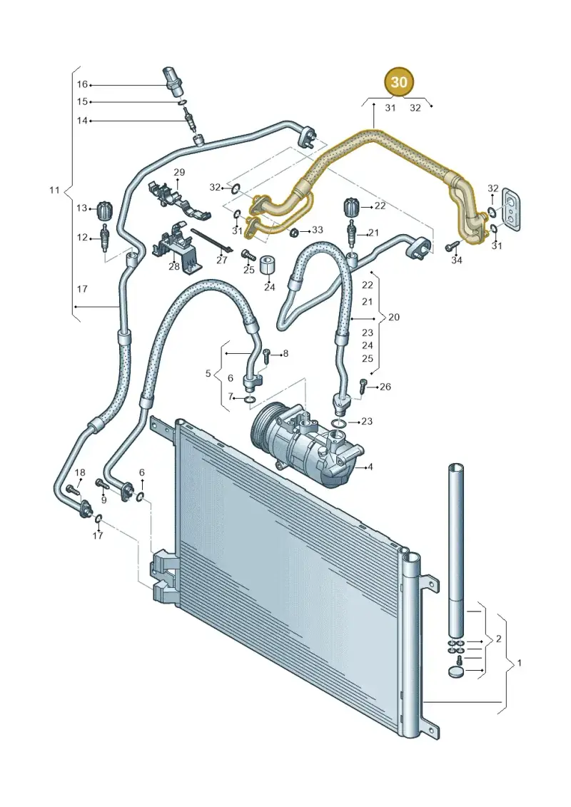 3WB816738A — SEAT Leon style (2019-) diagram 827260400, position 30
