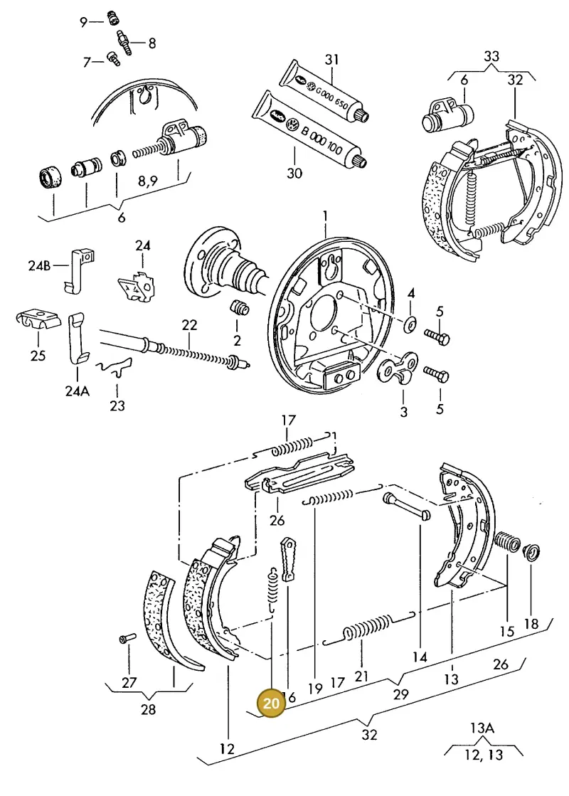431609715 — SEAT INCA (SEAT-VAN) (1995-2003) diagram 138609100, position 20