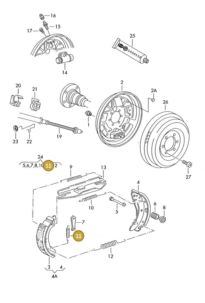 431609715 — SEAT INCA (SEAT-VAN) (1995-2003) diagram 252609300, position 11