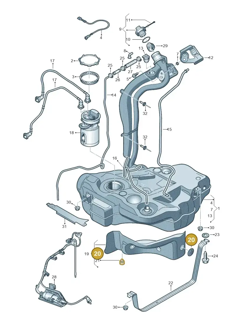 441863987B — SEAT Altea XL Reference (2013-2013) diagram 412201000, position 20