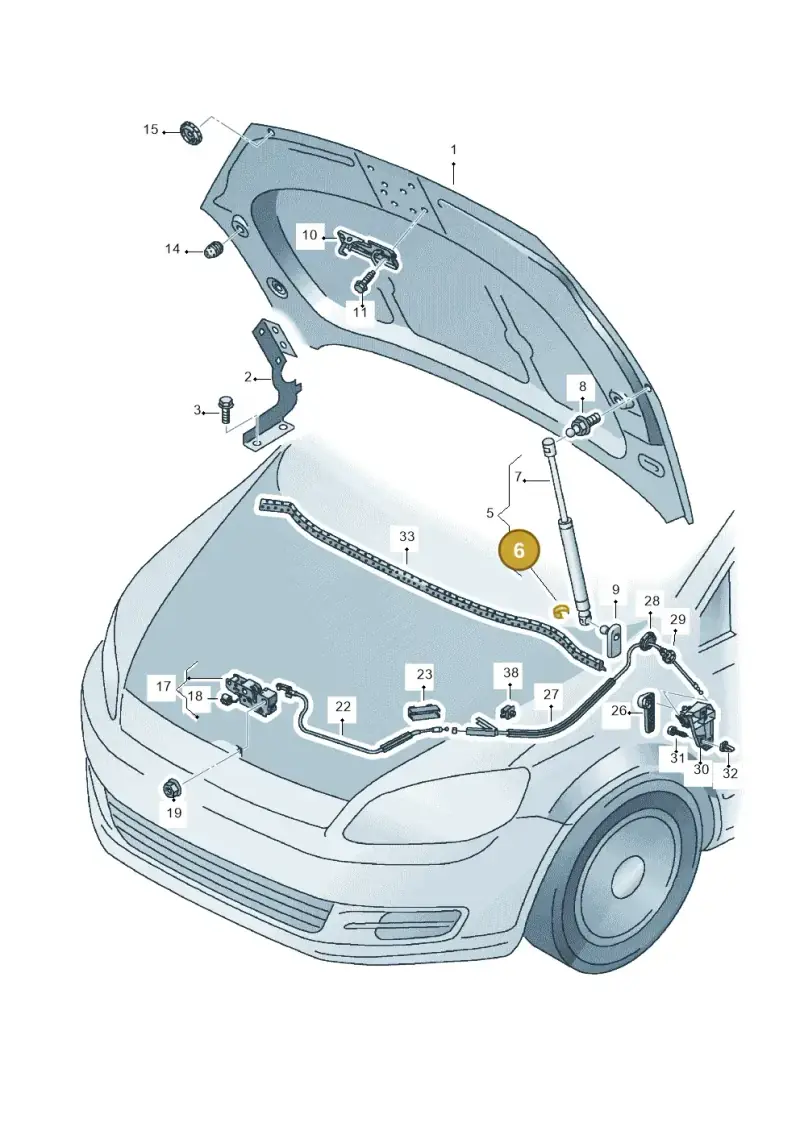 443823397 — SEAT Alhambra Stylance (2015-2022) diagram 705823000, position 6