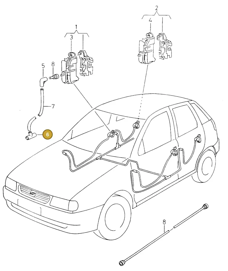 447711758 — SEAT IBIZA/CORDOBA/VARIO (1996-1999) diagram 138862000, position 6