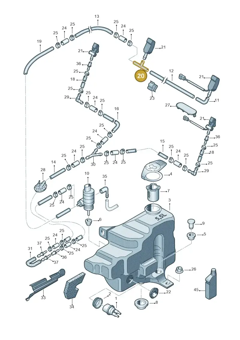 447711758 — SEAT TOLEDO/LEON/LEON-4 (2001-2006) diagram 194955100, position 20