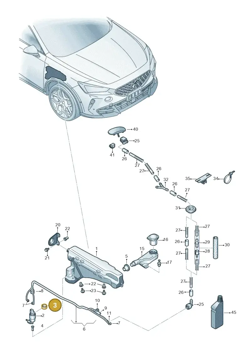 447857991J — SEAT Formentor TSI CUPRA (2020-) diagram 5ff955015, position 3