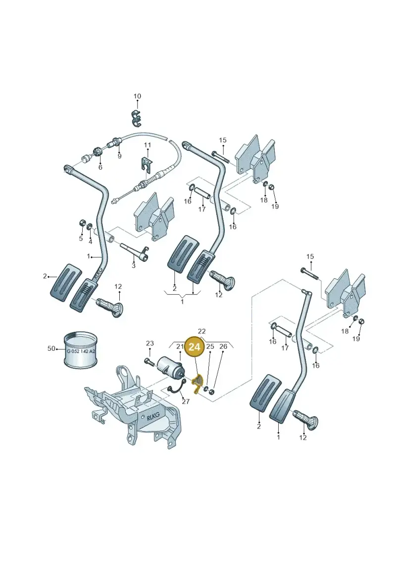4A0721757A — SEAT AROSA (2003-2004) diagram 158721700, position 24