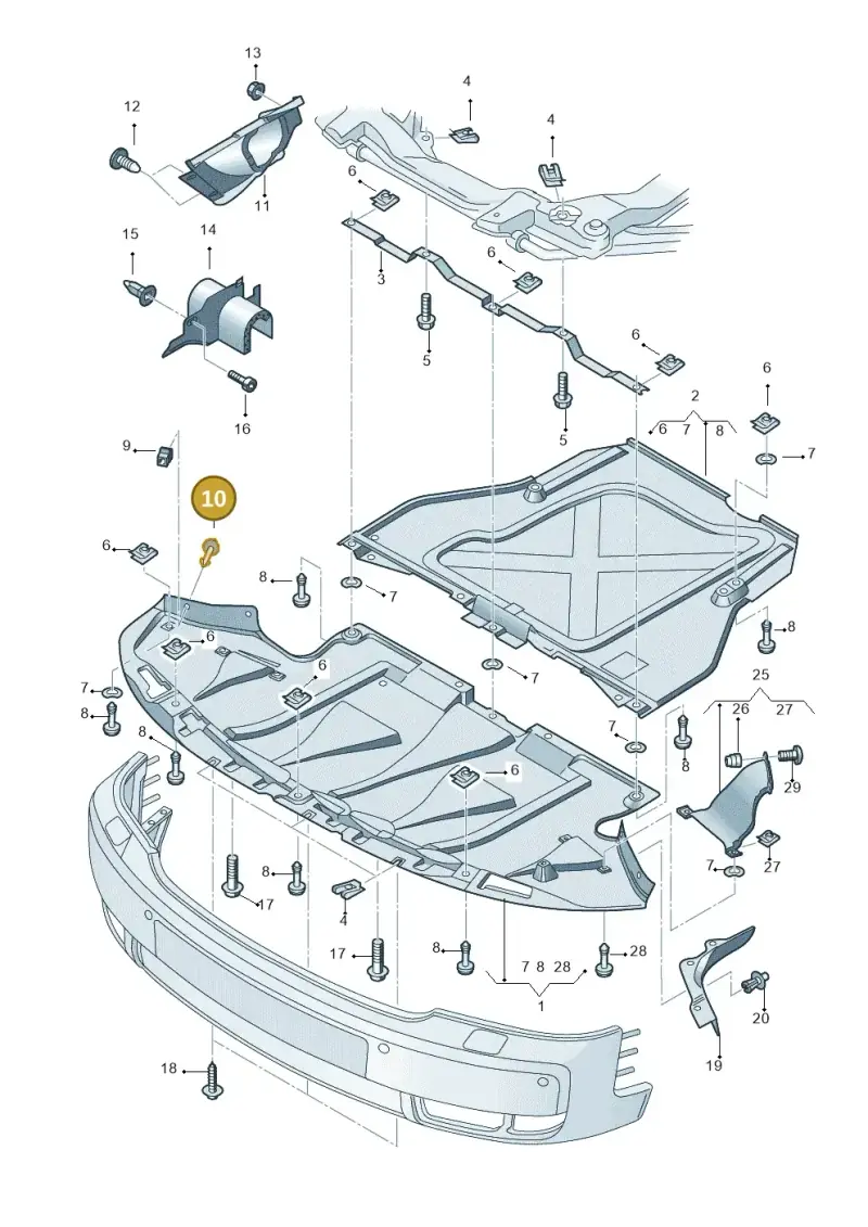 4A0805121A — SEAT Exeo ST Reference (2008-2011) diagram 247863250, position 10