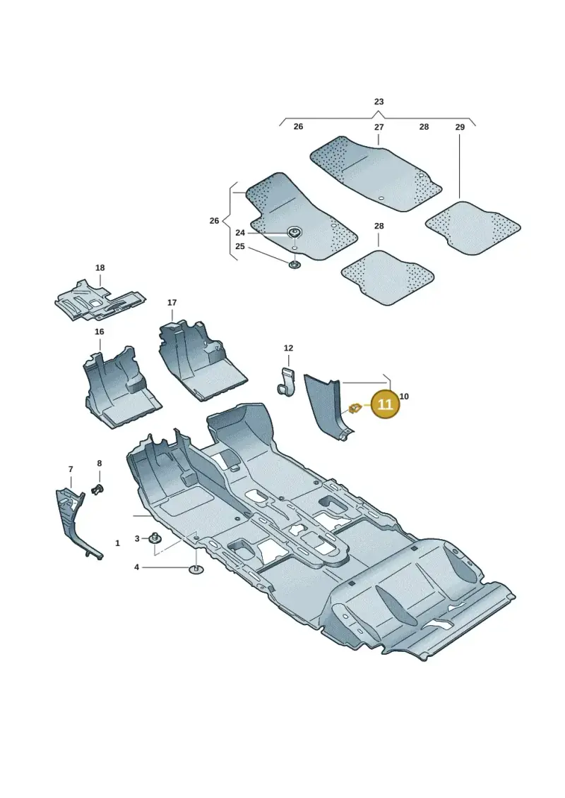 4A0867276C — SEAT EBoost CUPRA (2021-) diagram 10a863000, position 11