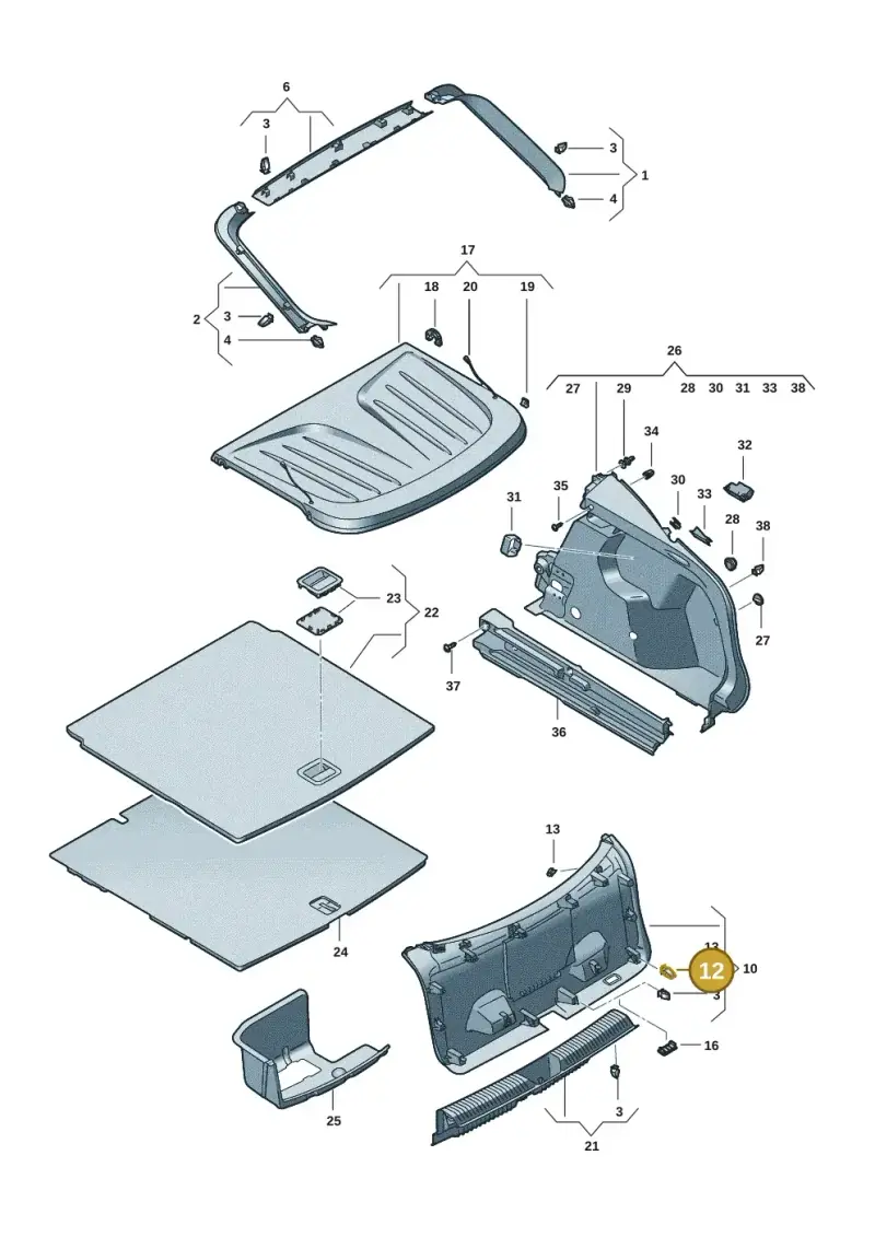 4A0867276 — SEAT Tavascan Cupra (2023-) diagram 20h867080, position 12