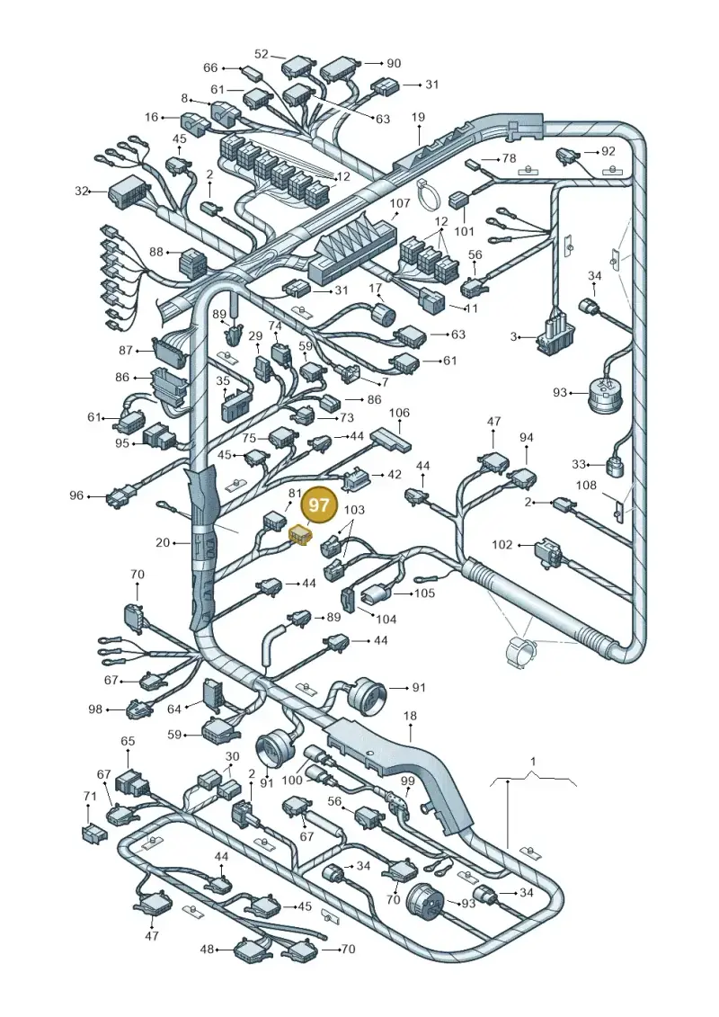 4A0972643B — SEAT Alhambra (2006-2010) diagram 162971810, position 97