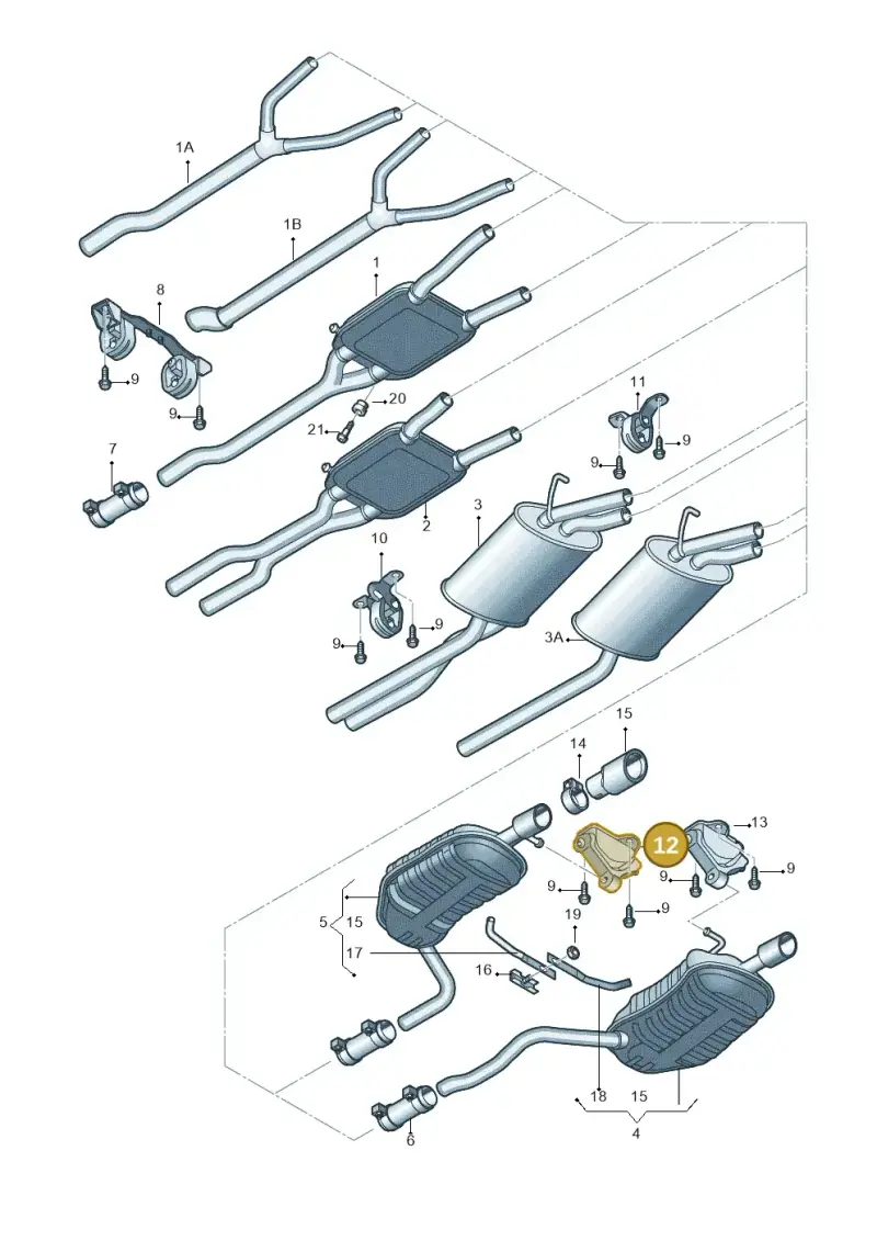 4B0253144K — SEAT Exeo ST Reference (2008-2011) diagram 249253900, position 12