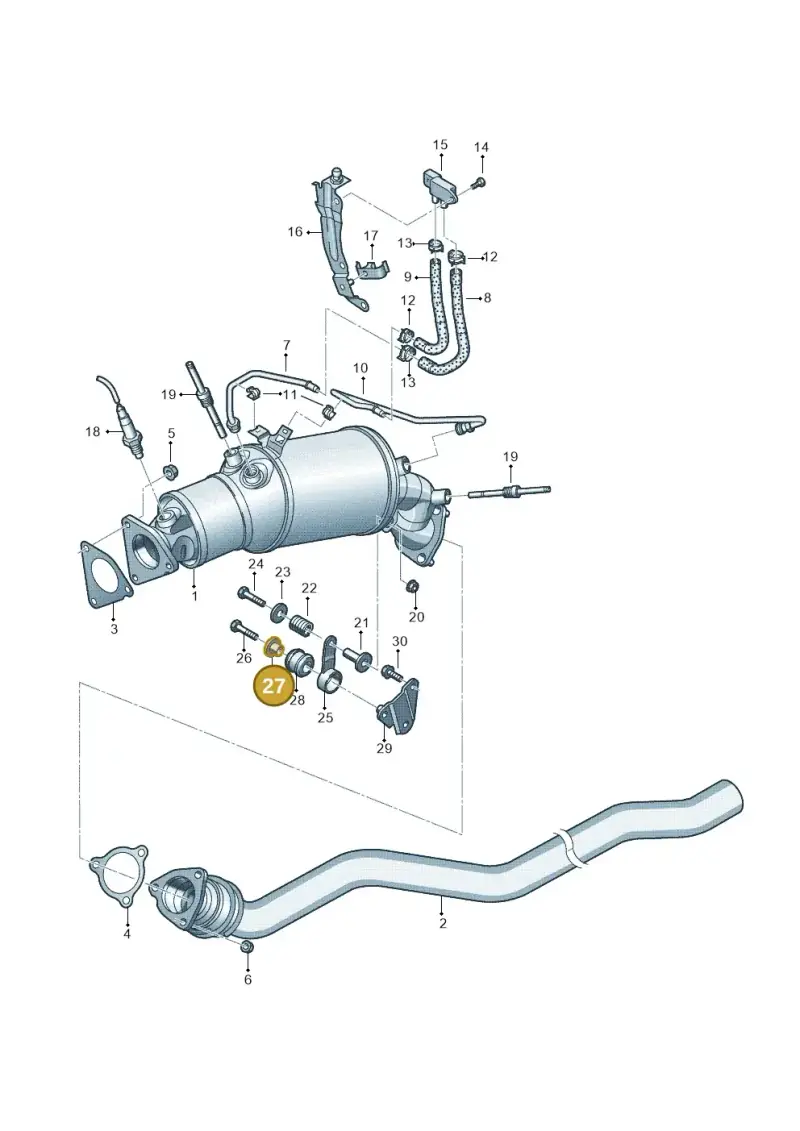 4B0253205G — SEAT Exeo ST Reference (2008-2011) diagram 636253500, position 27