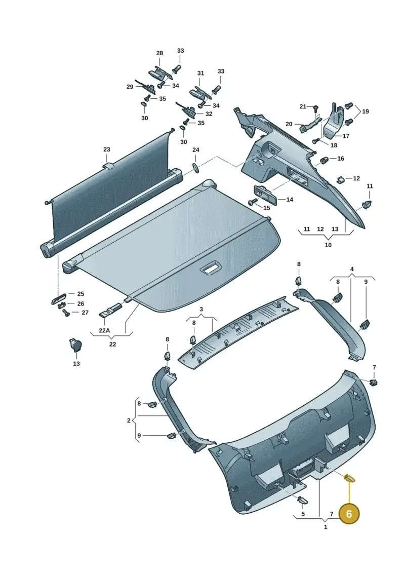 4B0867276A — SEAT Leon style (2019-) diagram 5fn867095, position 6