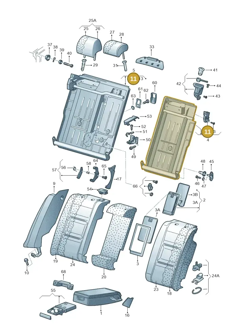4B0885734C — SEAT Exeo ST Reference (2008-2011) diagram 249885700, position 11