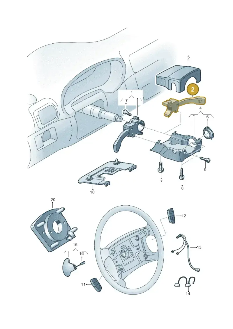 4B0953503E01C — SEAT TOLEDO/LEON/LEON-4 (2001-2006) diagram 201953500, position 2