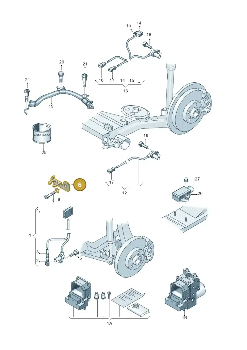 4B0971845E — SEAT Exeo ST Reference (2008-2011) diagram 273927000, position 6