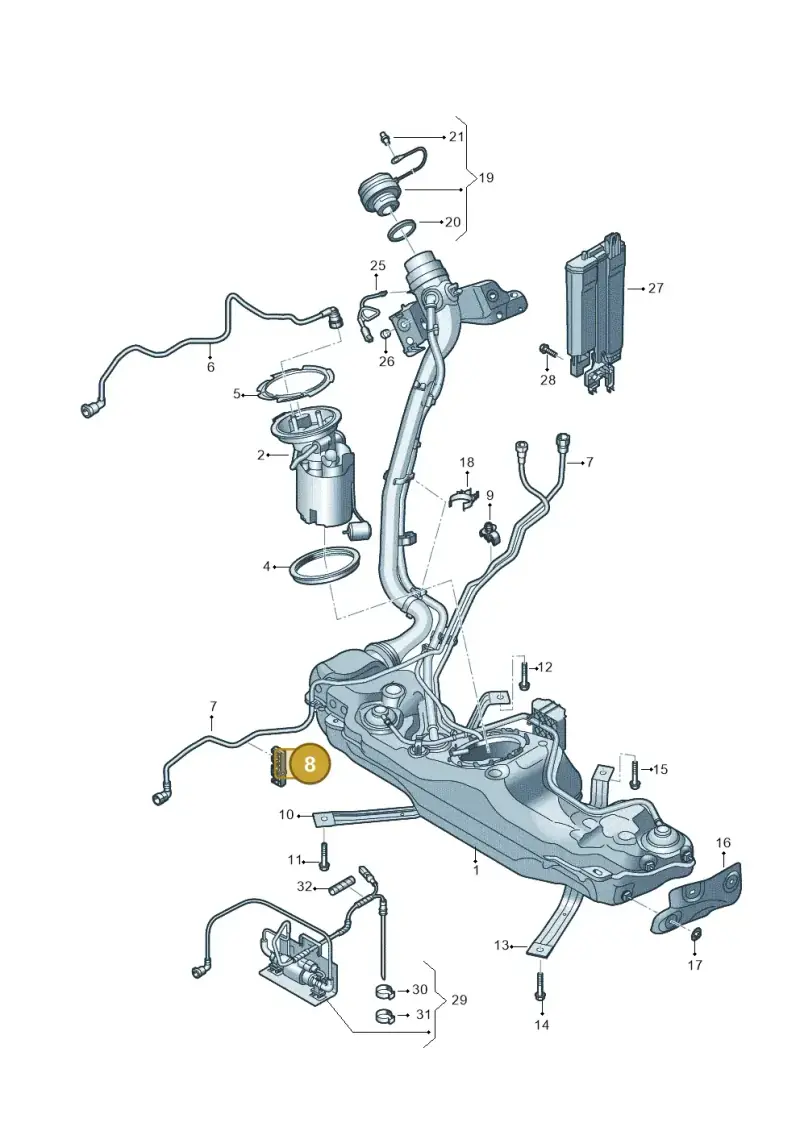 4B3616739 — SEAT Leon style (2019-) diagram 890201033, position 8