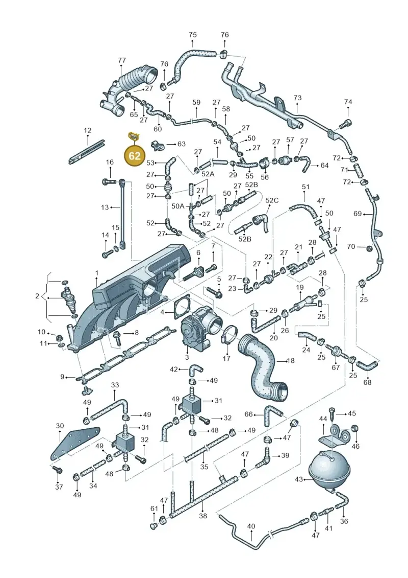 4D0201278Q — SEAT Exeo ST Reference (2008-2011) diagram 404133250, position 62