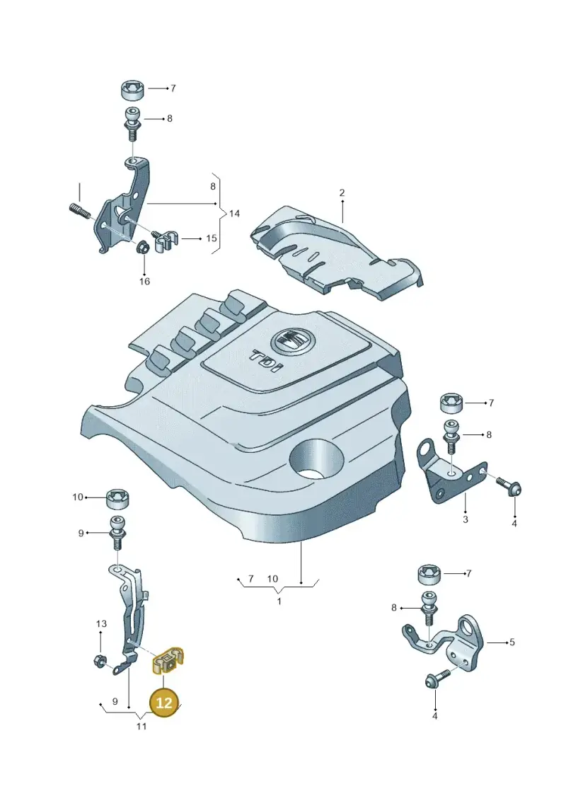4D0201449K — SEAT Exeo ST Reference (2008-2011) diagram 664103600, position 12