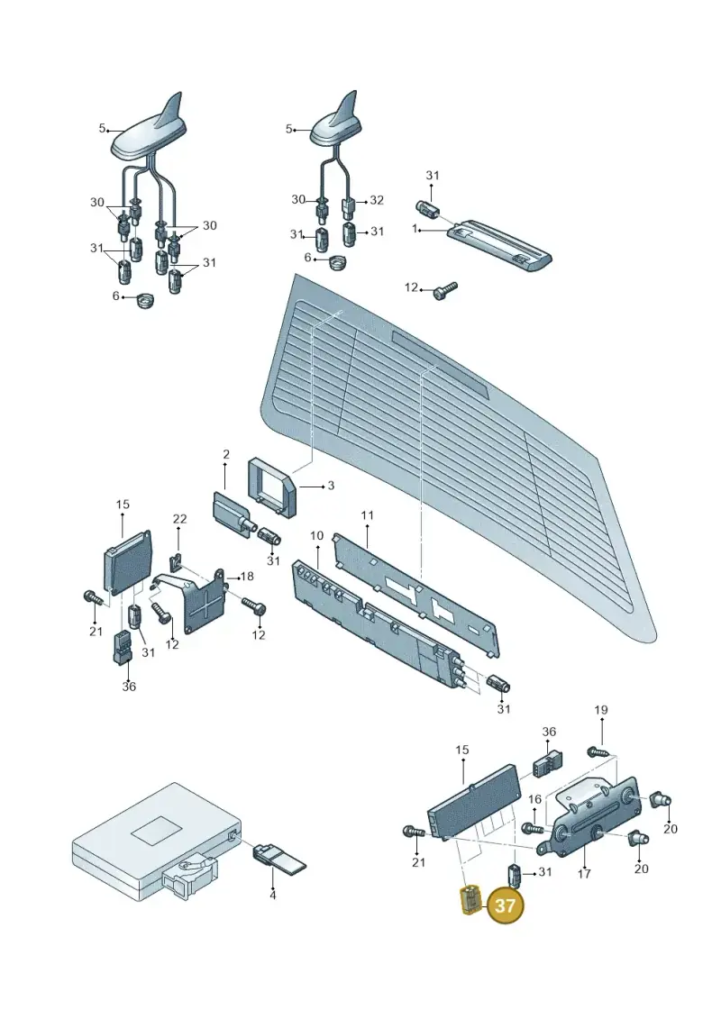 4E0035608K — SEAT Exeo ST Reference (2008-2011) diagram 454035100, position 37