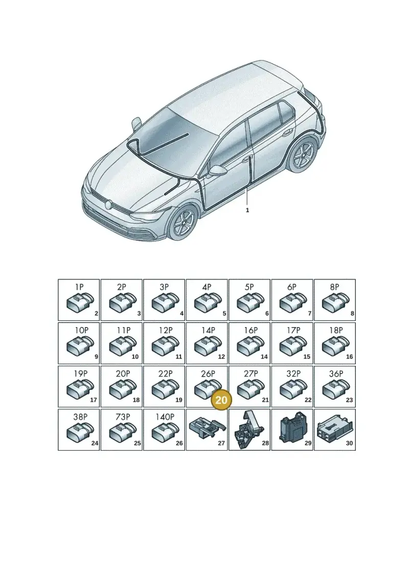 4E0972726 — SEAT Formentor TSI CUPRA (2020-) diagram 5h0971090, position 20