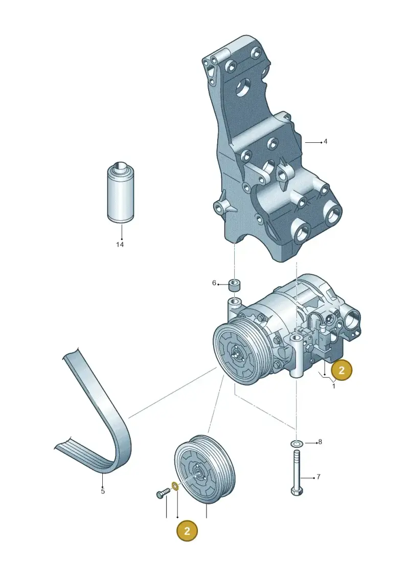 4F0260810G — SEAT Exeo ST Reference (2008-2011) diagram 454260100, position 2