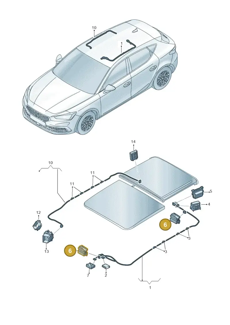 4F0937741 — SEAT Leon style (2019-) diagram 5fn972042, position 6