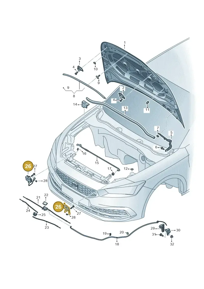 4K0823509 — SEAT Leon style (2019-) diagram 5fn823000, position 26