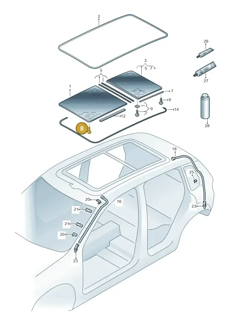 4L0898057 — SEAT Leon ST Stylance (2016-2020) diagram 634877000, position 8