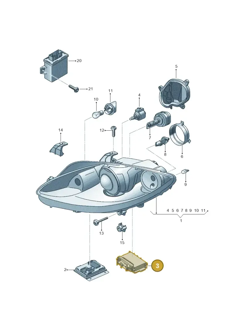 4L0907391 — SEAT Altea XL Reference (2013-2013) diagram 456941200, position 3