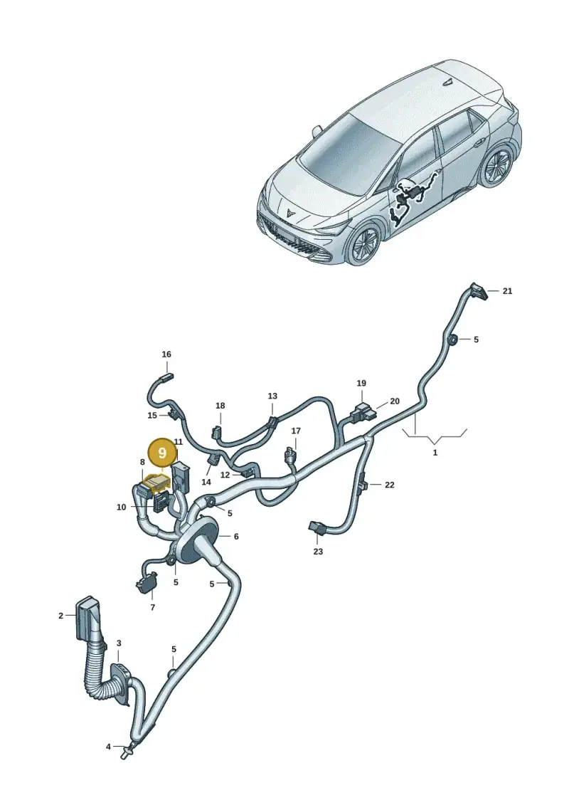 4M0971975 — SEAT EBoost CUPRA (2021-) diagram 10s972033, position 9
