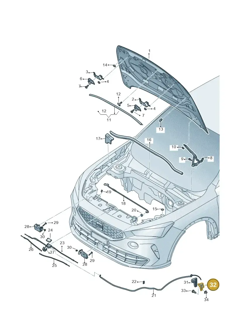 517823633B — SEAT Formentor TSI CUPRA (2020-) diagram 5ff823000, position 32