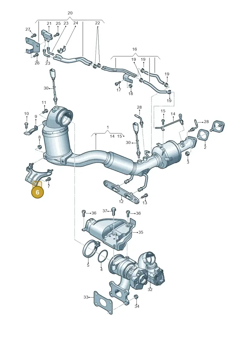 5C0253249 — SEAT Formentor TSI CUPRA (2020-) diagram 890253032, position 6