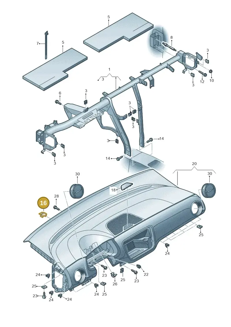 5C5857949 — SEAT Mii electric (2020-2021) diagram 723857000, position 16