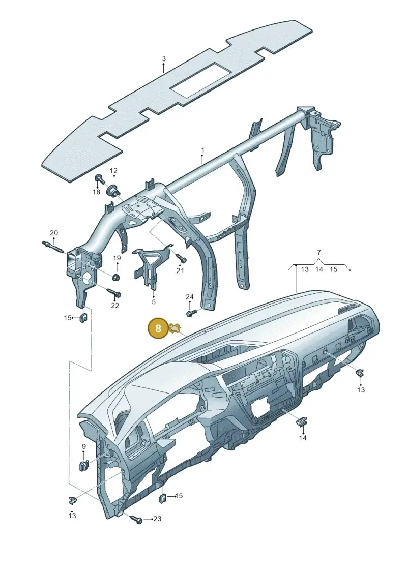 5C5857949 — SEAT Tarraco FR (2018-2024) diagram 884857000, position 8