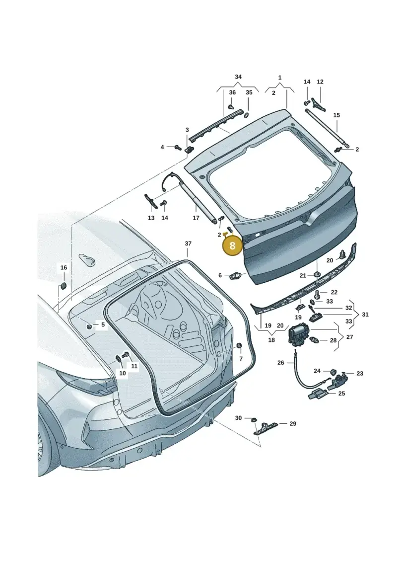 5E0827239B — SEAT Tavascan Cupra (2023-) diagram 20h827000, position 8