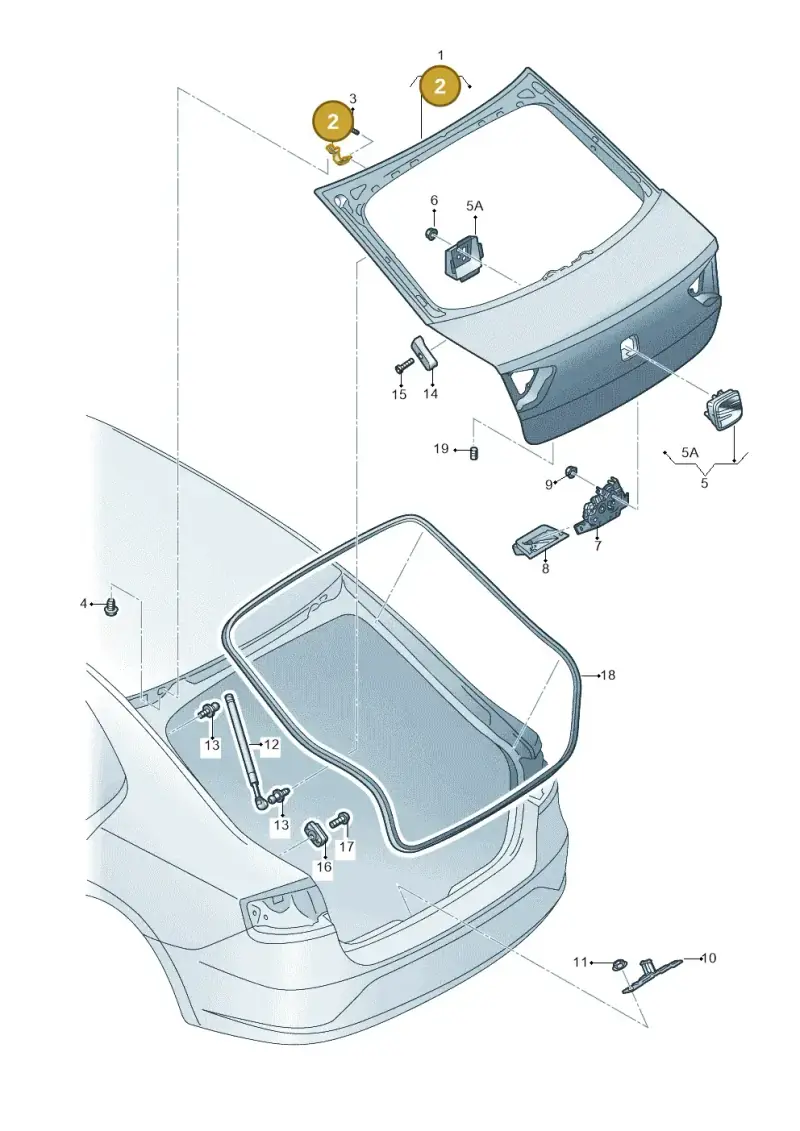 5E0827301A — SEAT Toledo Reference (2015-2019) diagram 742827000, position 2