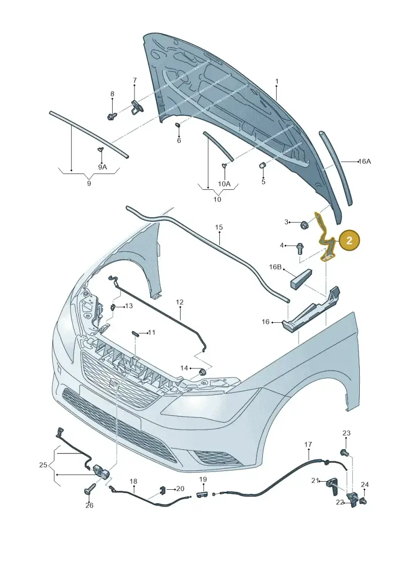 5F0823301B — SEAT Leon ST Stylance (2016-2020) diagram 754823000, position 2