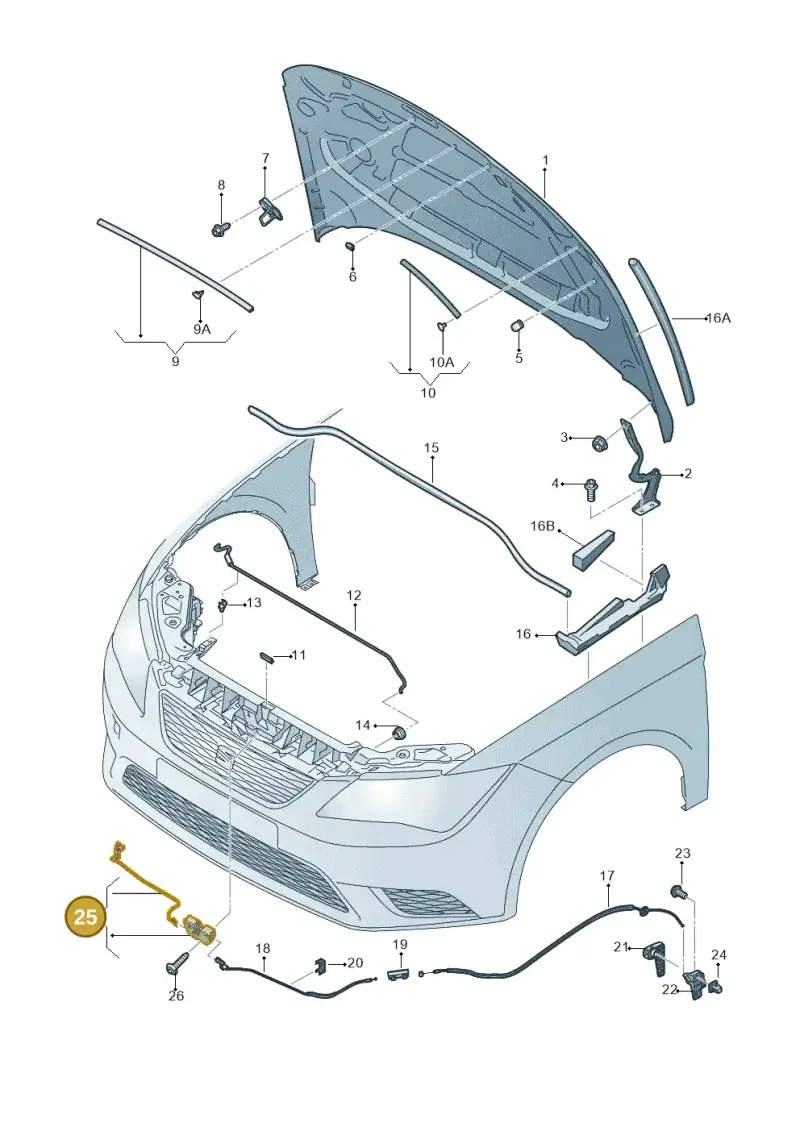 5F0823509C — SEAT Leon ST Stylance (2016-2020) diagram 754823000, position 25