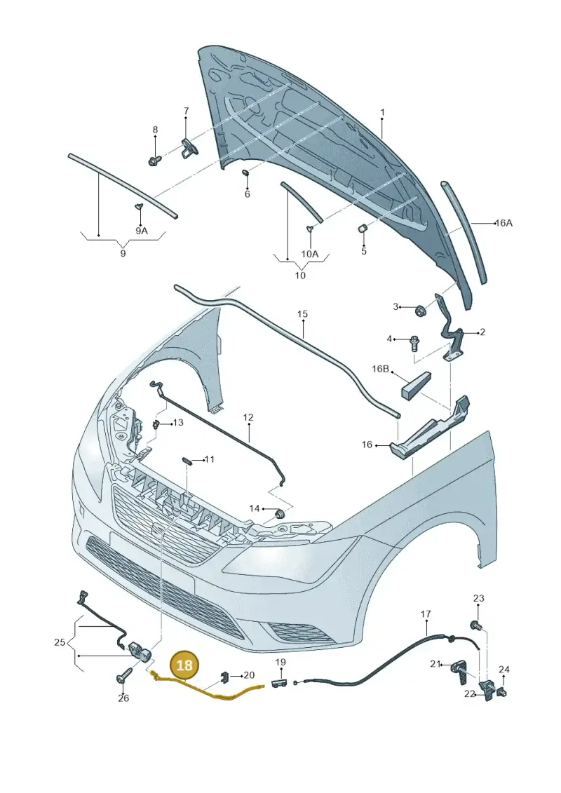 5F0823531D — SEAT Leon ST Stylance (2016-2020) diagram 754823000, position 18
