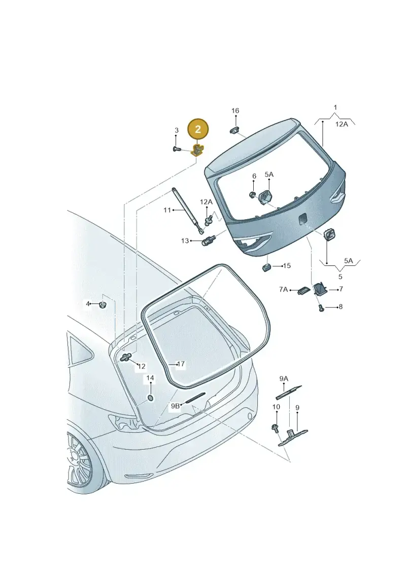 5F0827301 — SEAT Leon ST Stylance (2016-2020) diagram 754827000, position 2