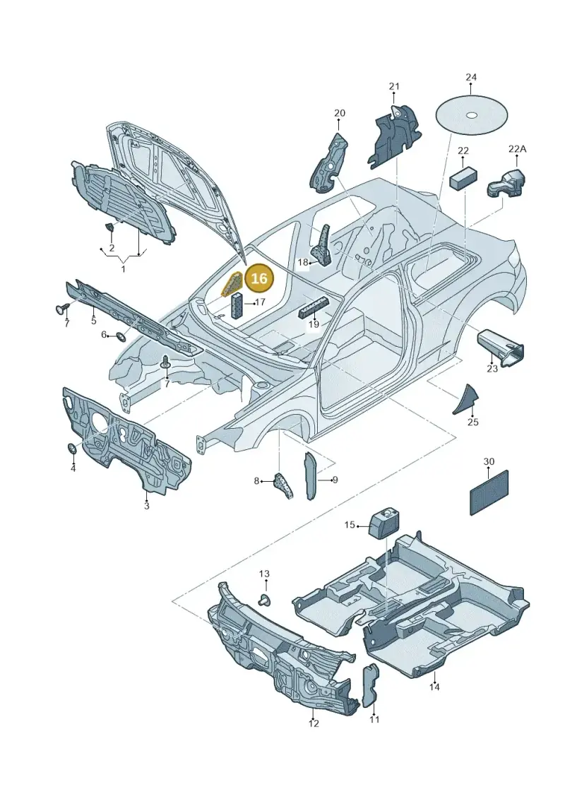 5F0864725 — SEAT Leon ST (2012-) diagram 745863200, position 16